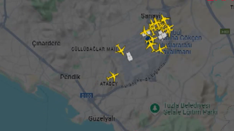 Maltepe’de bir kişi uçağa lazer tuttu